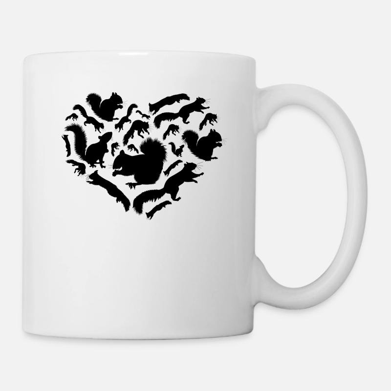 Eichhörnchen mit Eichhörnchen, süßes Eichhörnchen - Tasse - Weiß