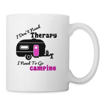 Camping Therapie Natur Outdoor Berge - Tasse - Weiß - Rechts