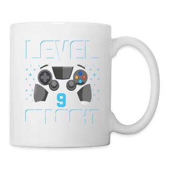 Level 9 Erreicht Gamer - Tasse - Weiß - Rechts