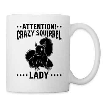 Attention! Crazy Squirrel Squirrel - Mug - white - Right