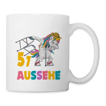 Bitte kein Neid weil mit 59 Jahren gut aussehe - Tasse - Weiß - Rechts