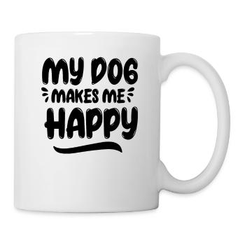 Mon chien me rend heureux - Mug blanc - blanc - Droite