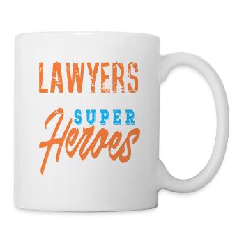 Vintage Retro Lawyers Are The Real Superheroes - Tasse - Weiß - Rechts