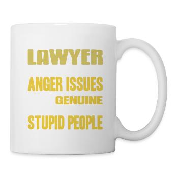 Cet avocat a de sérieux problèmes de colère drôles - Mug blanc - blanc - Droite