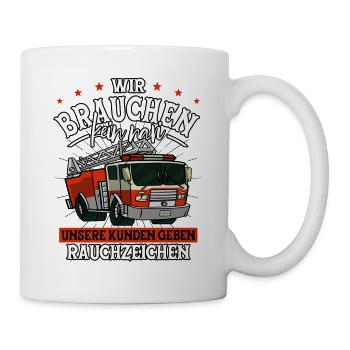 Feuerwehr Feuerwehrmann - Tasse - Weiß - Rechts