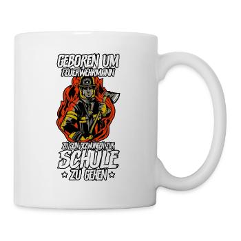 Feuerwehr Feuerwehrmann - Tasse - Weiß - Rechts