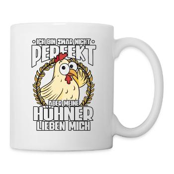 Huhn Hühner - Tasse - Weiß - Rechts