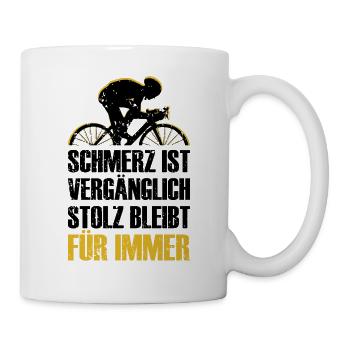 Fahrradsport Rennrad Fahrrad Gravel Zeitfahrrad - Tasse - Weiß - Rechts