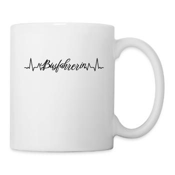 Bus-Fahrer Herzschlag Busfahrerin - Tasse - Weiß - Rechts