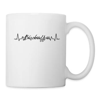 Angestellter Herzschlag Bürokauffrau - Tasse - Weiß - Rechts