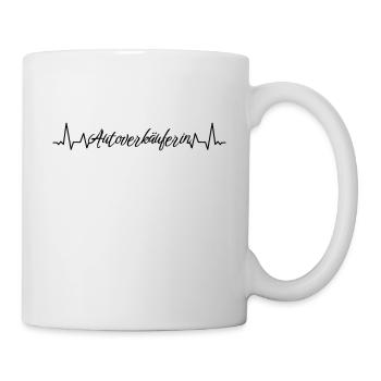 Autohändler Herzschlag Autoverkäuferin - Tasse - Weiß - Rechts
