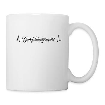 Illustrator Herzschlag Grafikdesignerin - Tasse - Weiß - Rechts