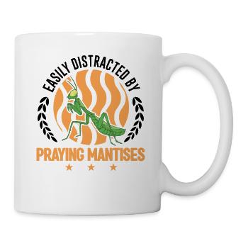 Gottesanbeterin Mantis Fangschrecke - Tasse - Weiß - Rechts