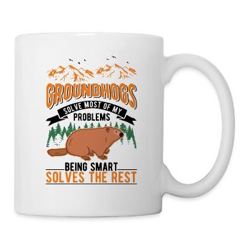 Murmeltier Groundhog Marmot Waldmurmeltier - Mug - white - Right