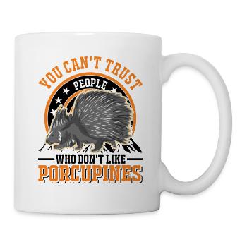 Amateur de porc-épic Porc-épic - Mug blanc - blanc - Droite
