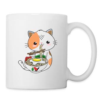 Ramen Cat Tshirt Kawaii Anime - Mug blanc - blanc - Droite