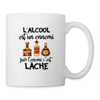 L'alcool est un ennemi - Mug blanc - blanc - Droite
