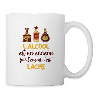L'alcool est un ennemi - Mug blanc - blanc - Droite