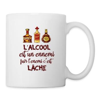 L'alcool est un ennemi - Mug blanc - blanc - Droite