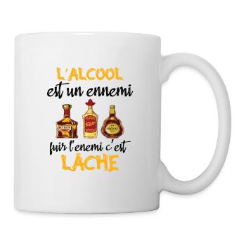 L'alcool est un ennemi - Mug blanc - blanc - Droite