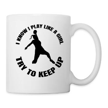 HandballEuse Joueuse de handball Joueuse de handball - Mug blanc - blanc - Droite