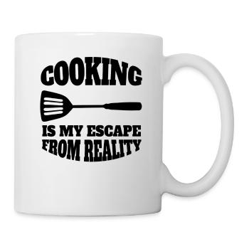 Kochen Koch lustige Bäcker Geschenk Hobbykoch - Tasse - Weiß - Rechts