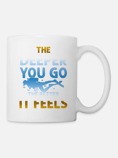 tiefsee tauchen - Tasse - Weiß