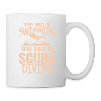 girls scuba diving - Mug - white - Right