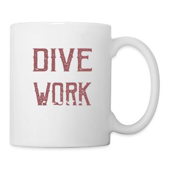 born for diving - Mug - white - Right