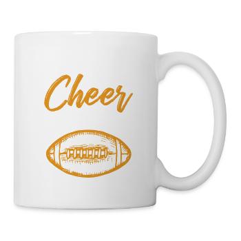 football cheerleading papa - Tasse - Weiß - Rechts