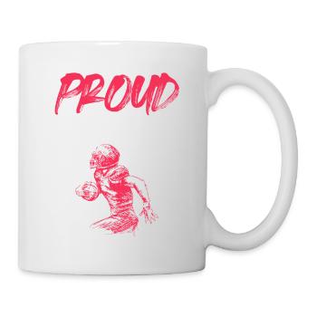 stolzer football papa - Tasse - Weiß - Rechts
