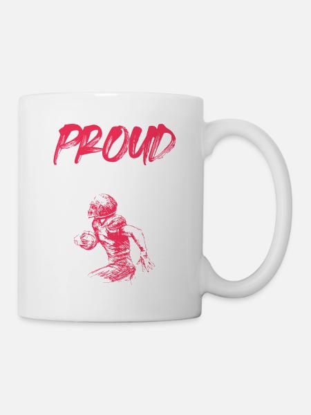 stolzer football papa - Tasse - Weiß