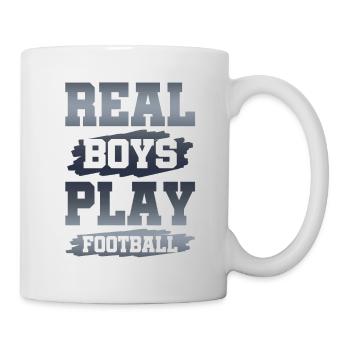 echte jungs football - Tasse - Weiß - Rechts