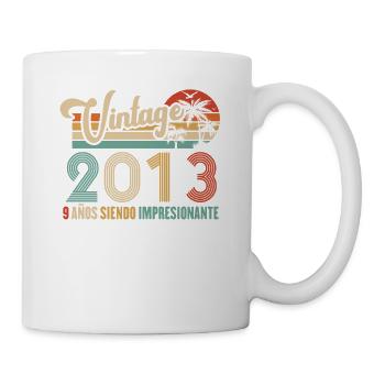 Anniversaire Vintage Idée Cadeau D Anniversaire 9 - Mug blanc - blanc - Droite
