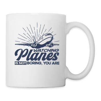 Cadeau d’atterrissage d’avion de pilote d’avion d’avion - Mug blanc - blanc - Droite