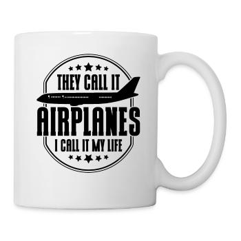 Flugzeug Pilot Flugzeuge Flugzeug Landung Geschenk - Tasse - Weiß - Rechts