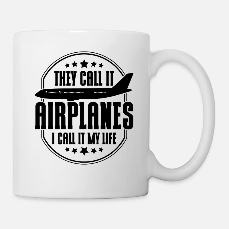Flugzeug Pilot Flugzeuge Flugzeug Landung Geschenk - Tasse - Weiß