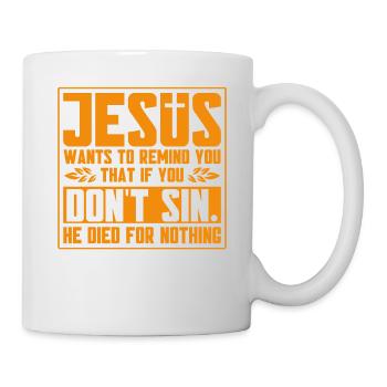 Jesus Bible Christian Religious Church Gift - Mug - white - Right