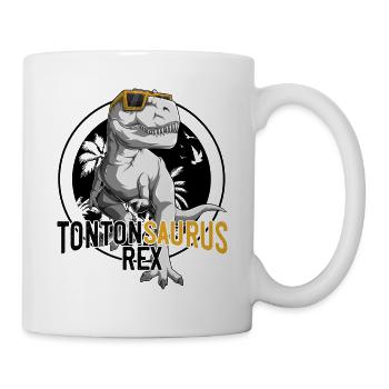 Tontonsaurus Rex Tonton Dinosaure Cadeau Oncle - Mug blanc - blanc - Droite
