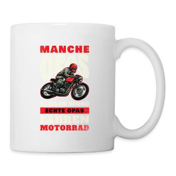 Manche Opas spielen Bingo echte Opas Motorrad - Tasse - Weiß - Rechts