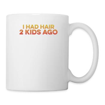I Had Hair 2 Kids Ago Funny Bald Guy Bald Head - Mug - white - Right