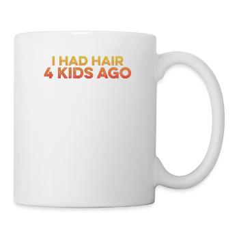 I Had Hair 4 Kids Ago Funny Bald Guy Bald Head - Mug - white - Right