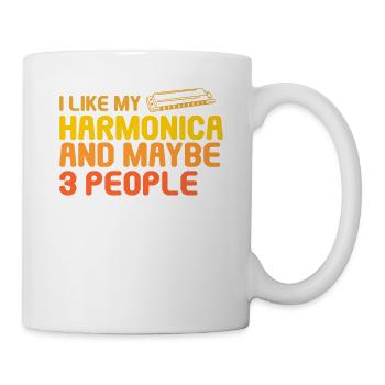 J’aime mon harmonica et peut-être 3 personnes - Mug blanc - blanc - Droite