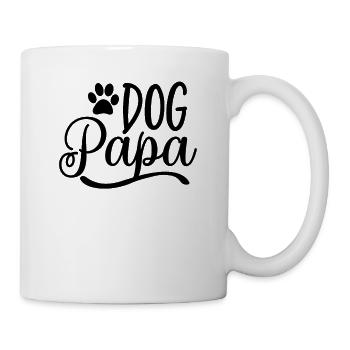 Hund Papa - Tasse - Weiß - Rechts