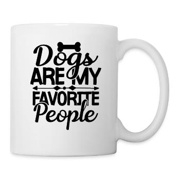 Les chiens sont mes personnes préférées - Mug blanc - blanc - Droite