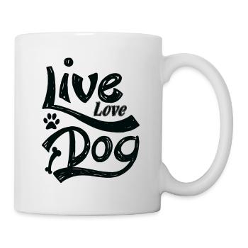 Vie Amour Chiens - Mug blanc - blanc - Droite