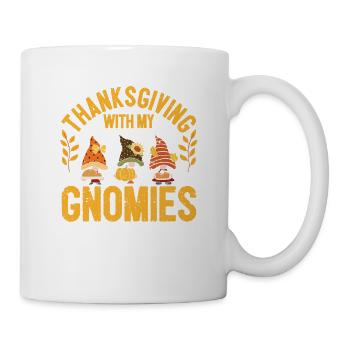 Thanksgiving With My Gnomies Funny Gnome Autumn - Mug - white - Right
