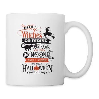 Halloween - Sorcière - Vampires - Citrouille - Effrayant - Mug blanc - blanc - Droite