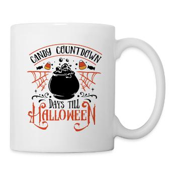 Candy Countdown - X days till Halloween - Tasse - Weiß - Rechts