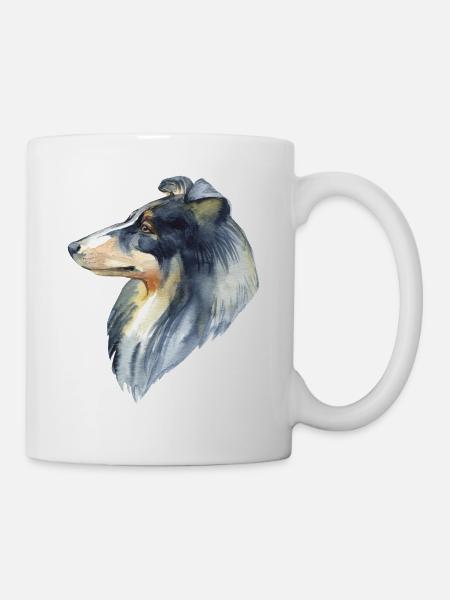 Collie Hund Hundebesitzer Hundeliebhaber Hunde - Tasse - Weiß